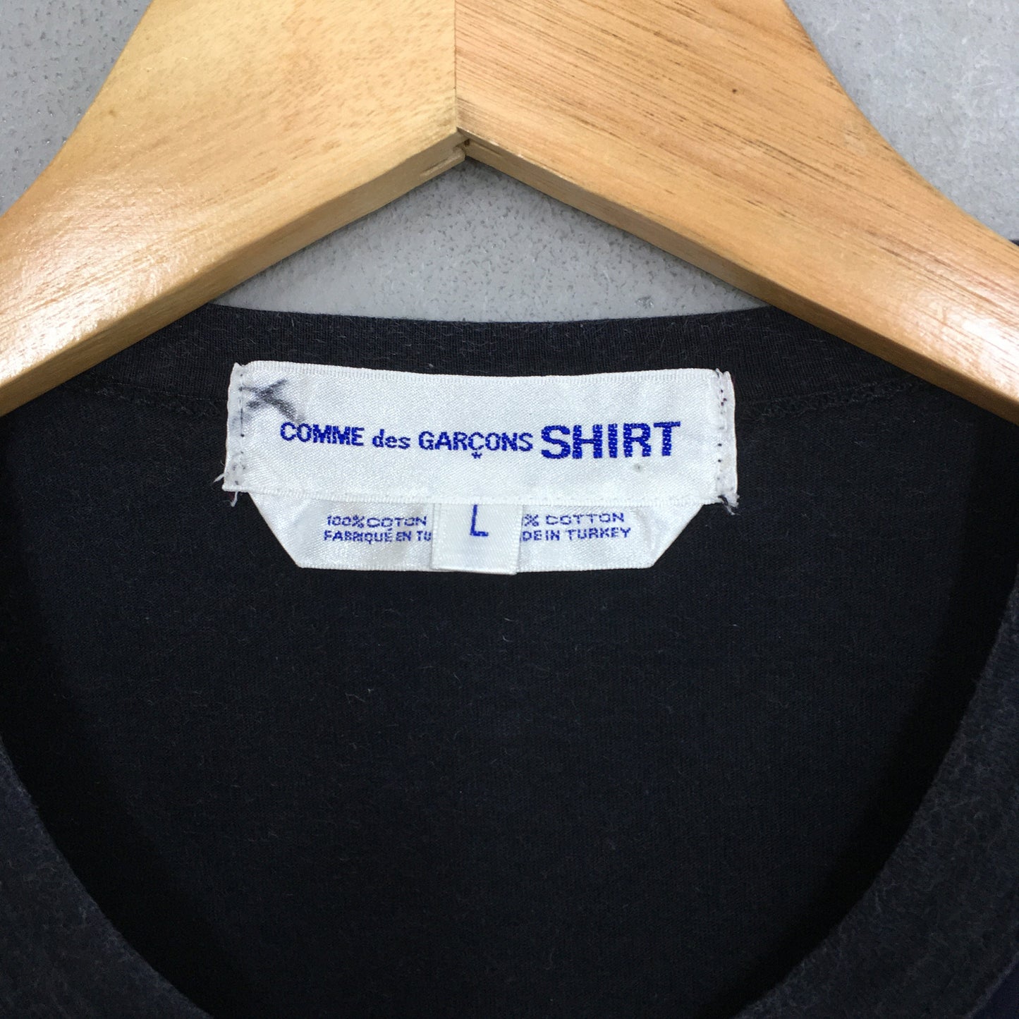 Comme Des Garcons Abstratct Blue Tshirt Large