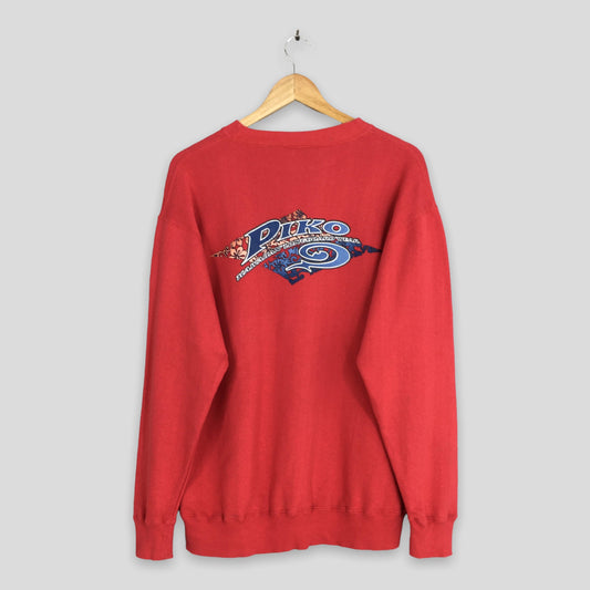 Piko Surfing Red Sweatshirt Large