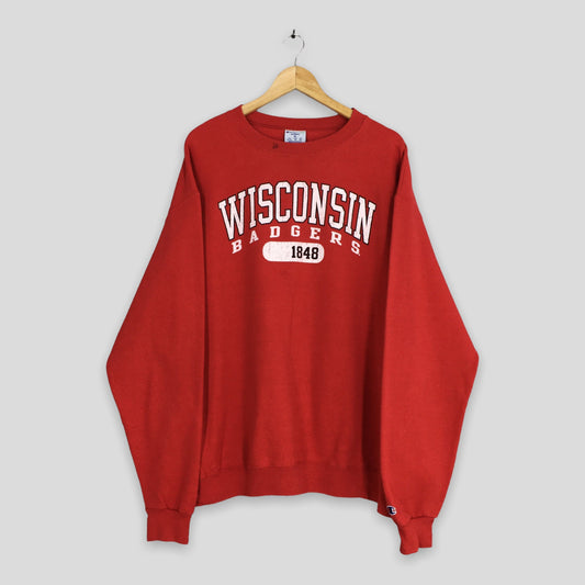 University Of Wisconsin Badgers Red Sweatshirt XLarge