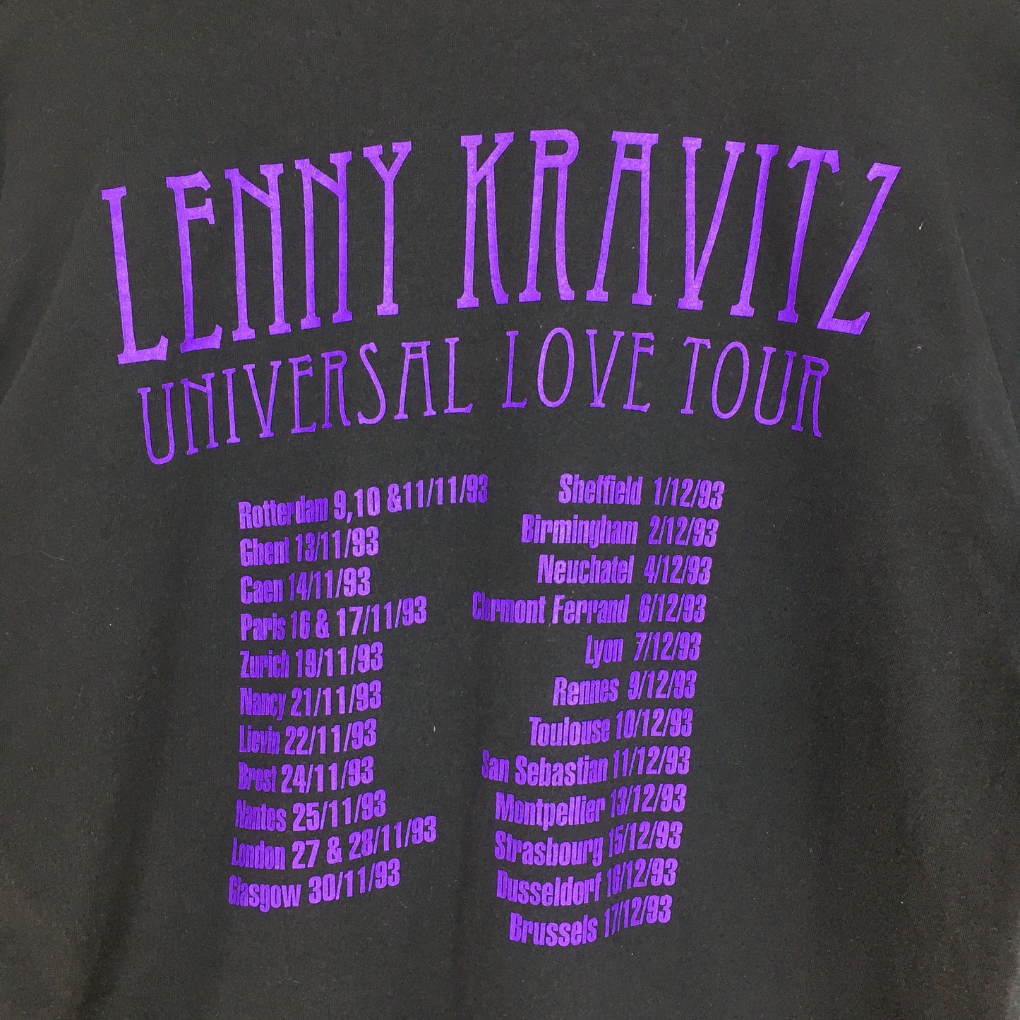 Lenny Kravitz Universal Love Tour T shirt Large