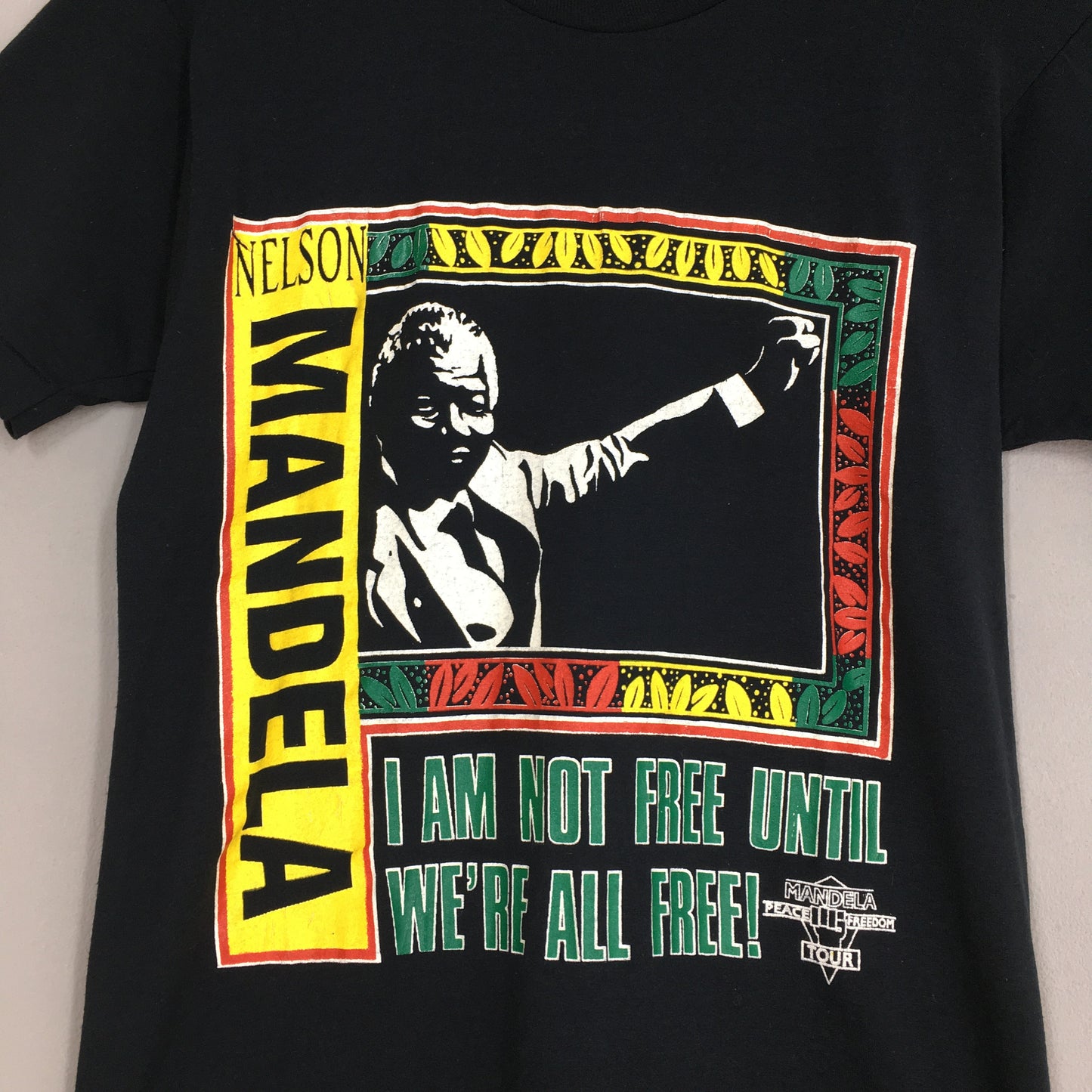 Nelson Mandela Black Community T shirt Medium