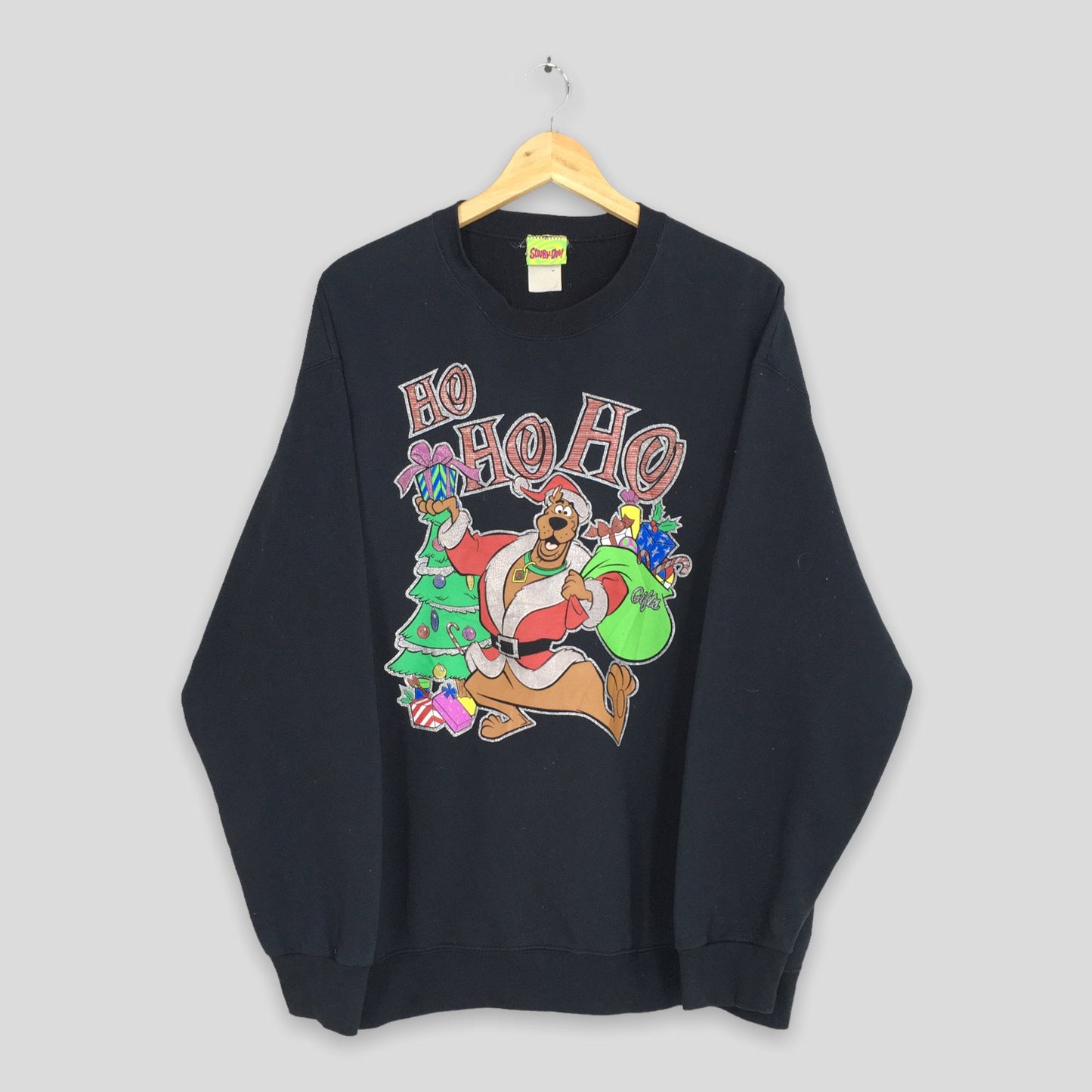 Scooby-Doo! Scary Movies Christmas Black Sweatshirt XLarge