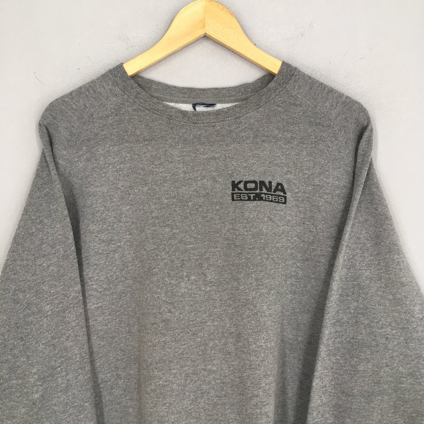 Kona Classic Surfboard Gray Sweatshirt Large