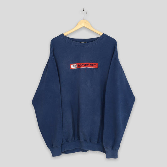 Usa Hoover Dam Blue Sweatshirt XLarge