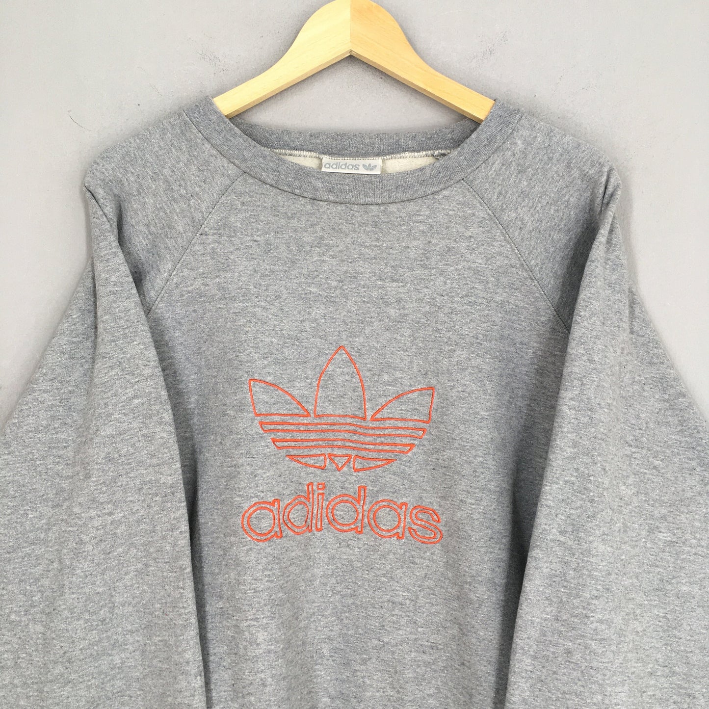 Adidas Trefoil Gray Sweatshirt Large