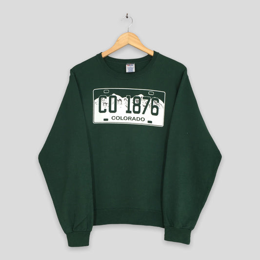 State Of Colorado Green Sweatshirts Small