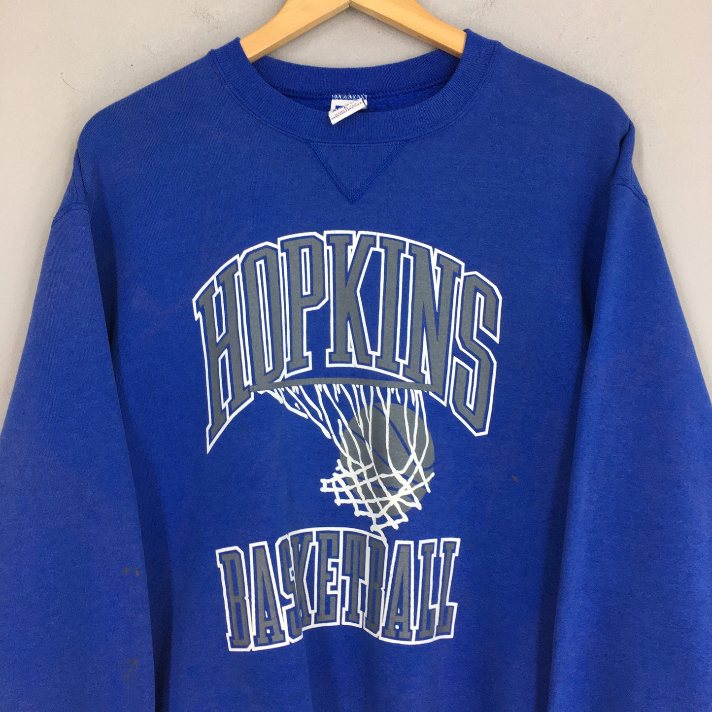 Hopkins Basketball Blue Sweatshirt Medium