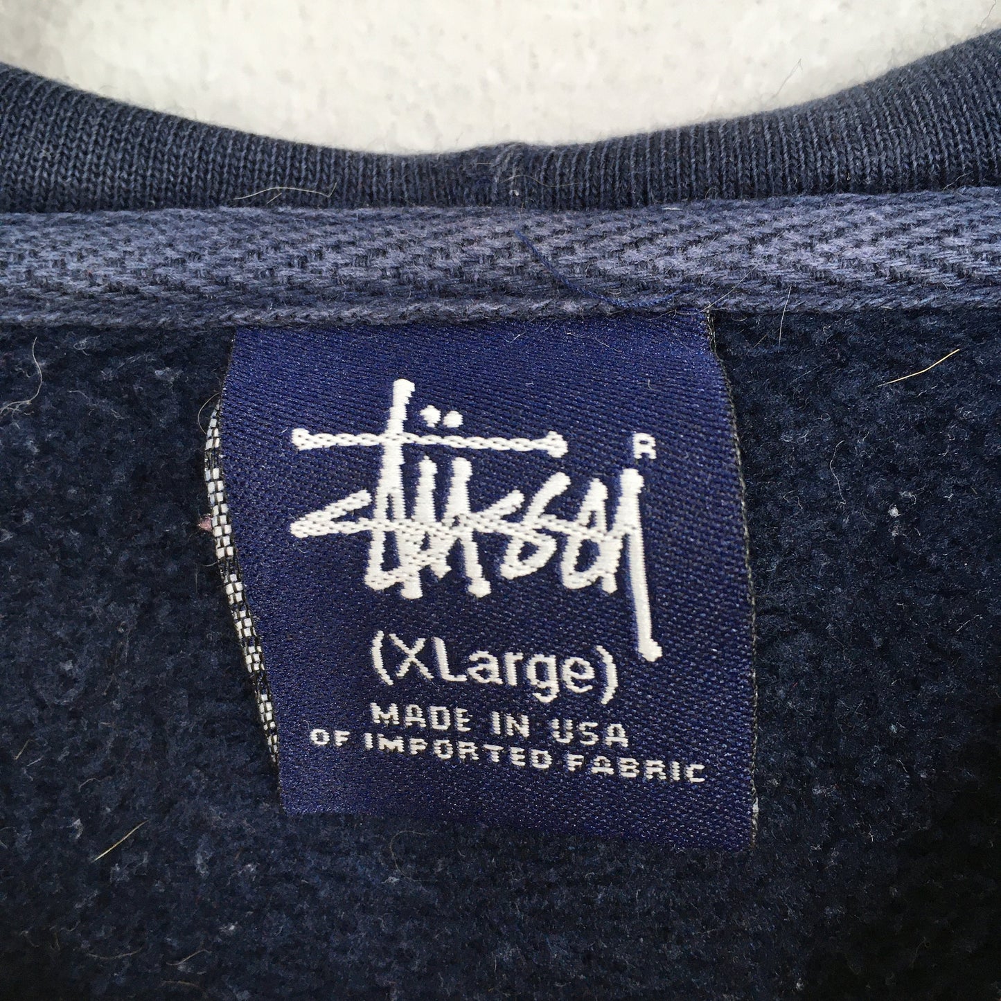 Stussy Usa Hoodie Blue Sweater XLarge