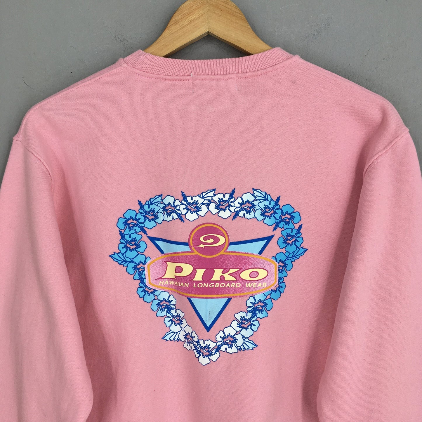 Piko Longboard Surfing Pink Sweatshirt Medium