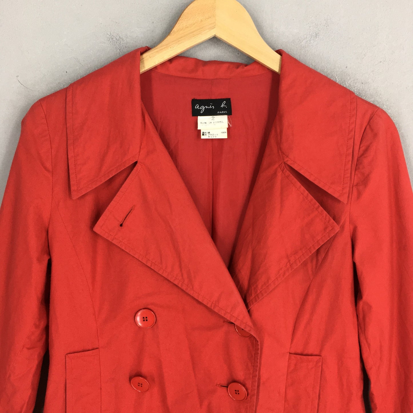 Agnes B Homme Red Coat Blazer Women Medium