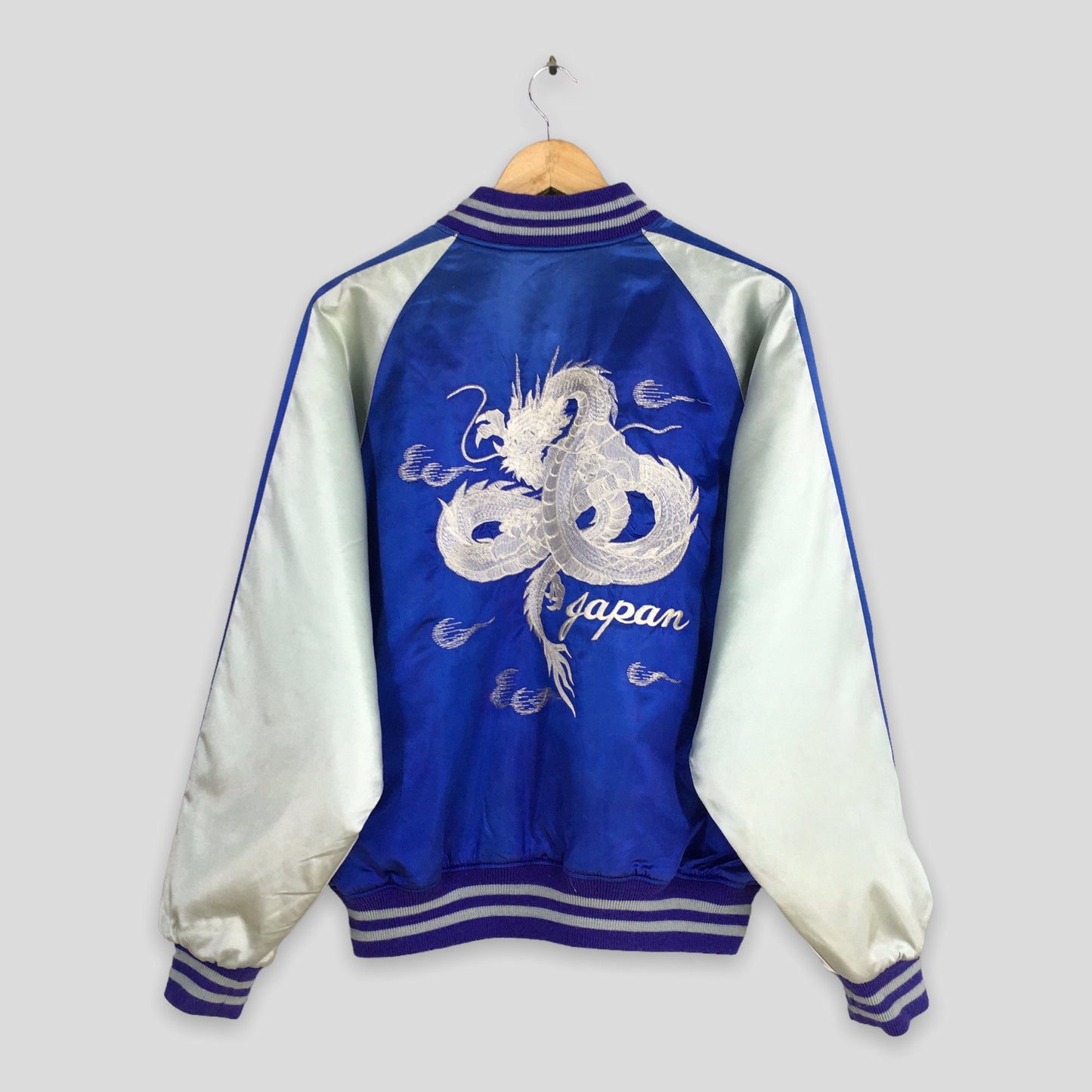 Sukajan White Dragon Japanese Jacket Large