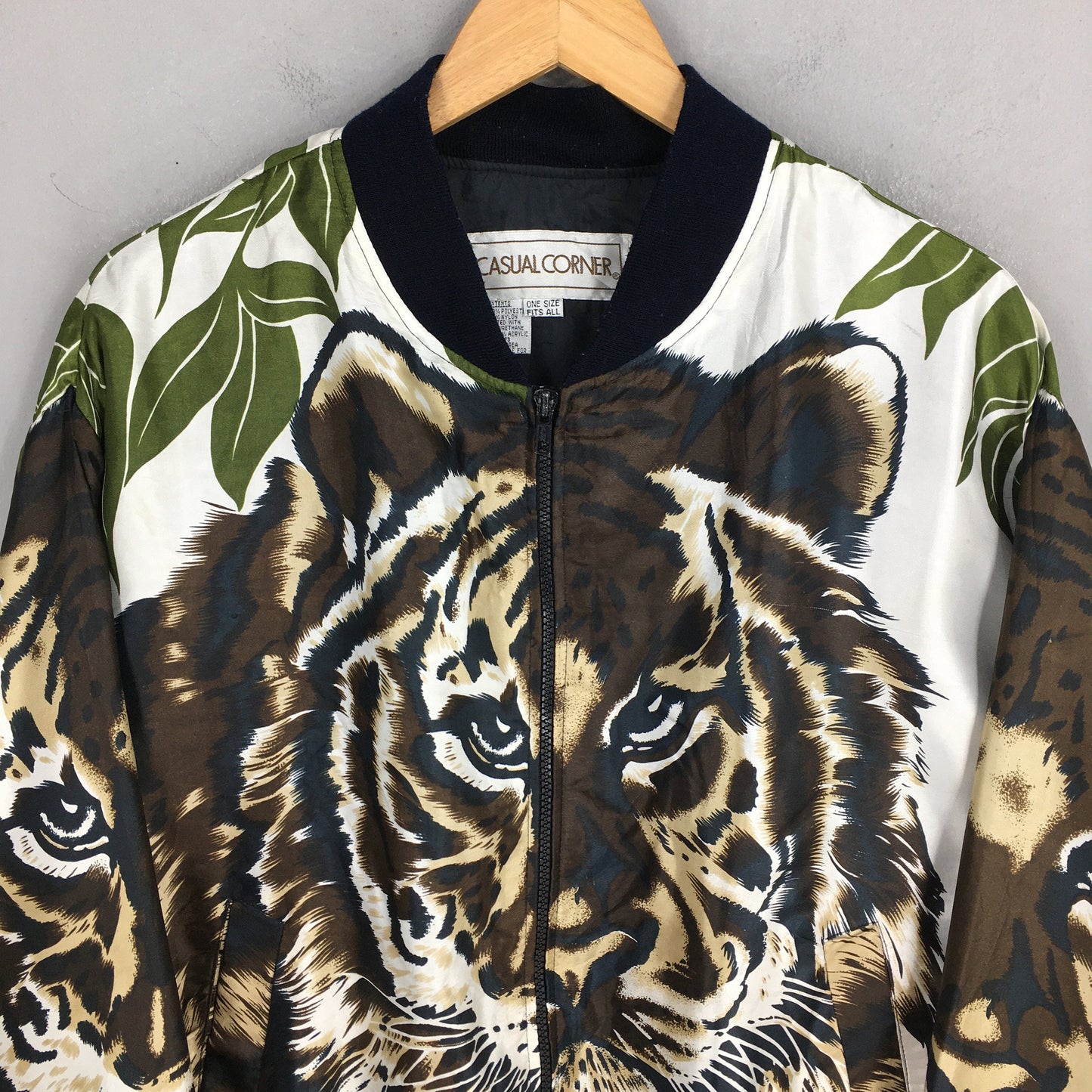 Bomber Baroque Tiger Overprint Jacket XXLarge