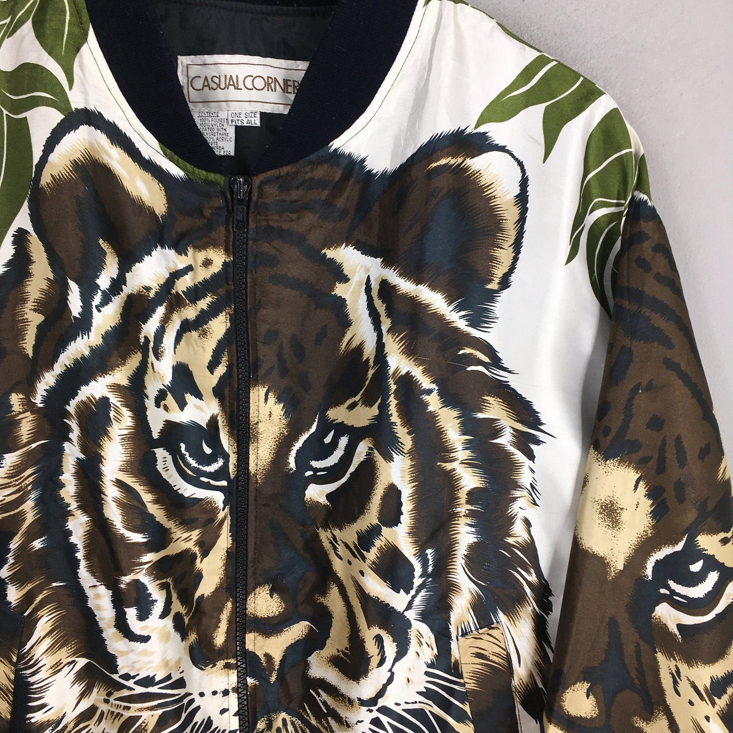 Bomber Baroque Tiger Overprint Jacket XXLarge