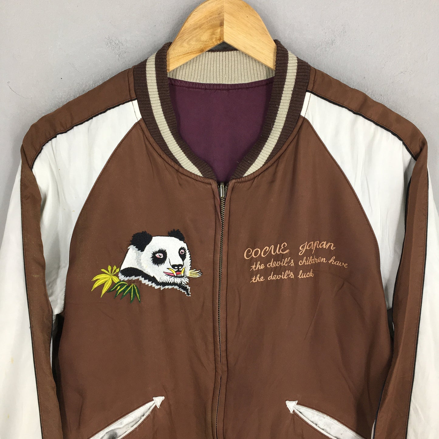 Sukajan Panda Vs Dragon Souvenir Jacket Medium