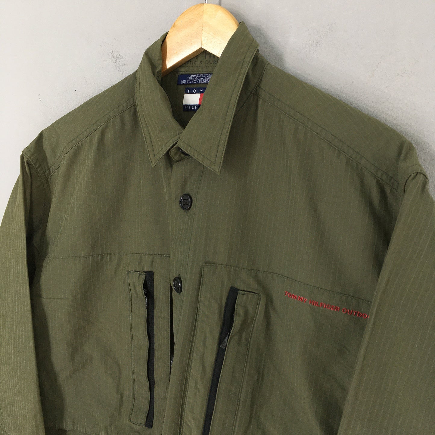 Tommy Hilfiger Olive Windbreaker Jacket Medium