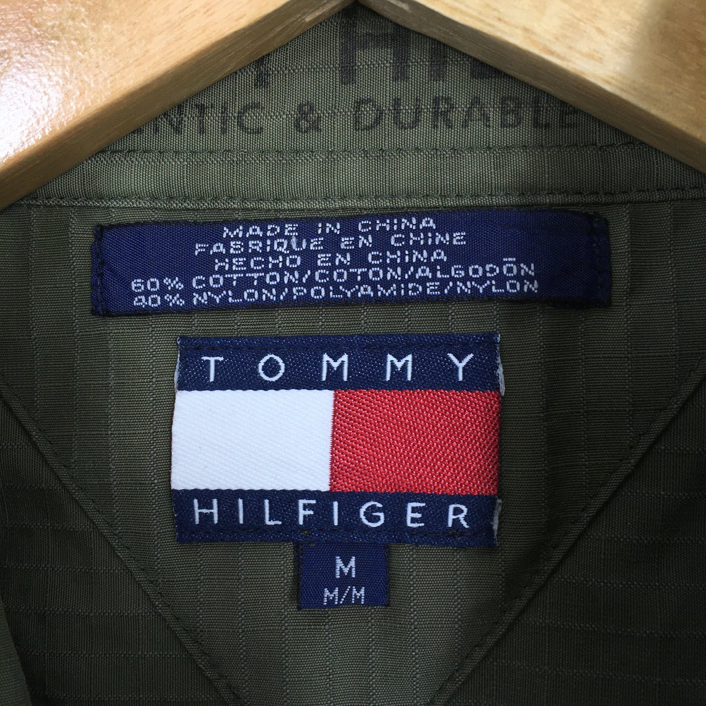 Tommy Hilfiger Olive Windbreaker Jacket Medium