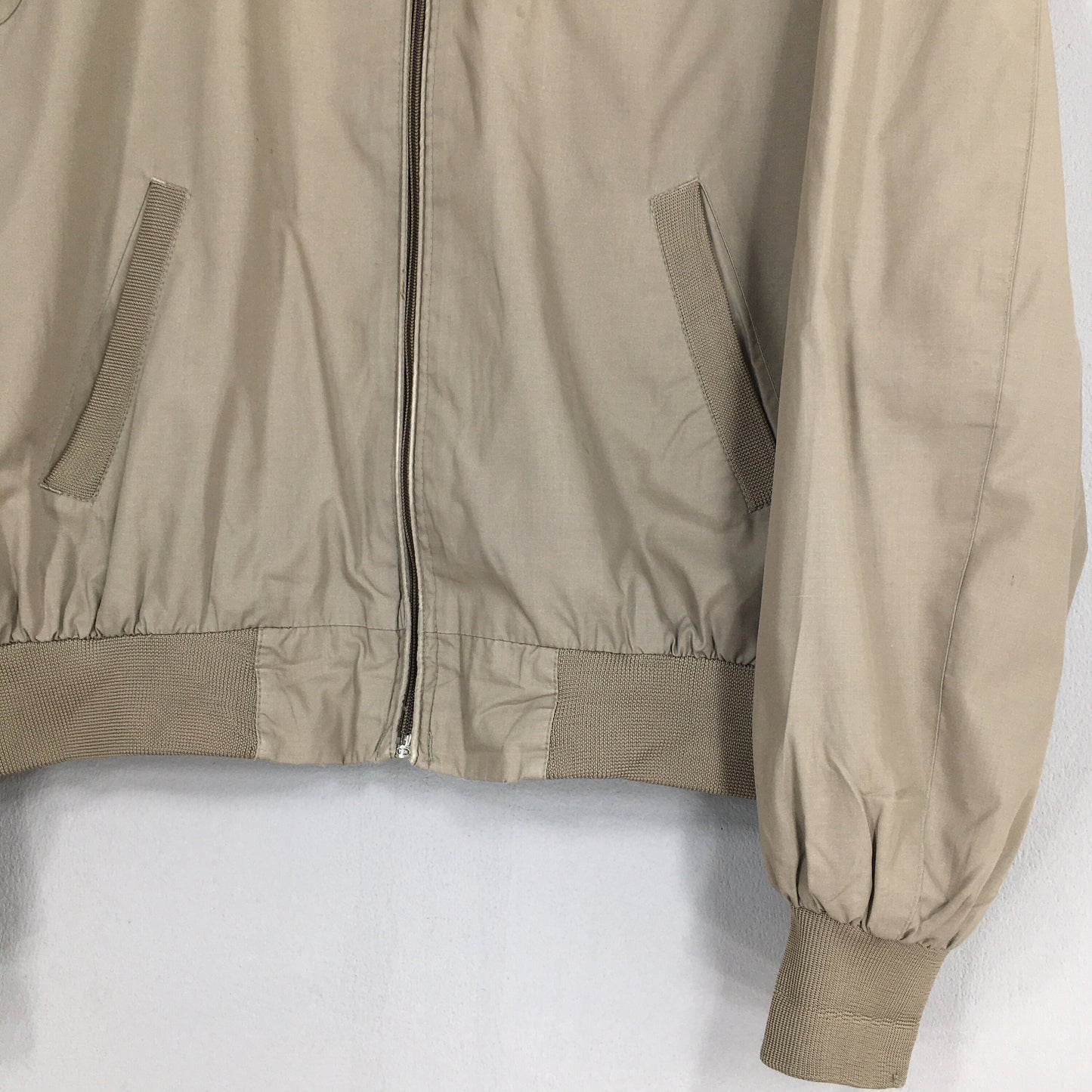 Members Only Harrington Beige Jacket Large