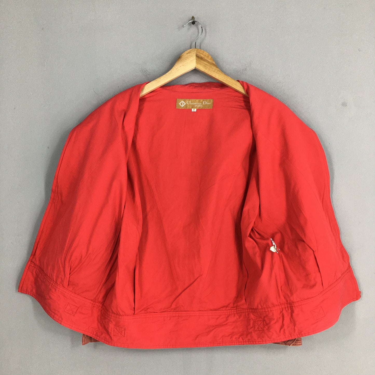 Christian Dior Sports Red Harrington Striped Jacket Medium