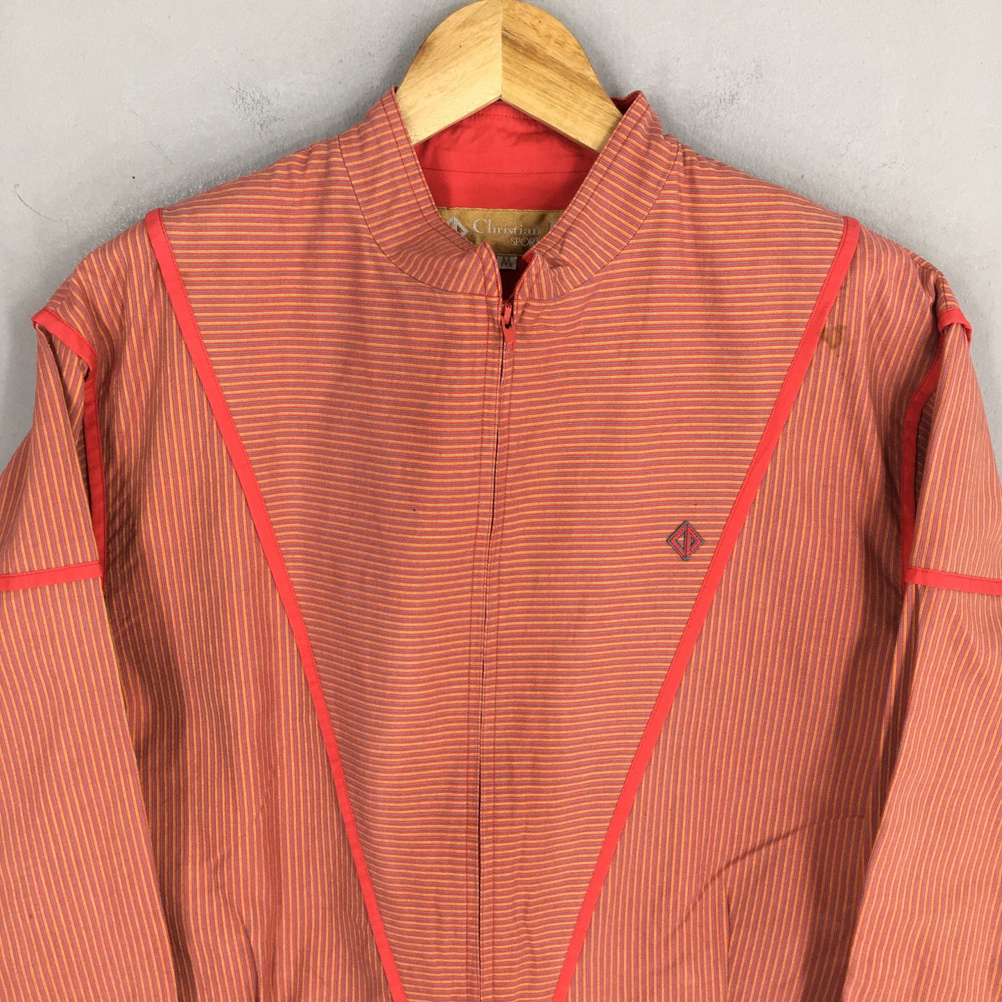 Christian Dior Sports Red Harrington Striped Jacket Medium