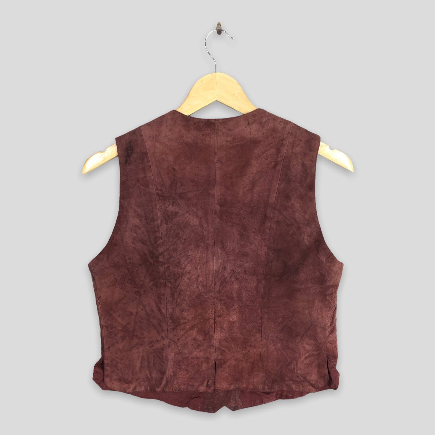 Nazareno Gabrielli Velvet Vest Jacket Burgundy Medium