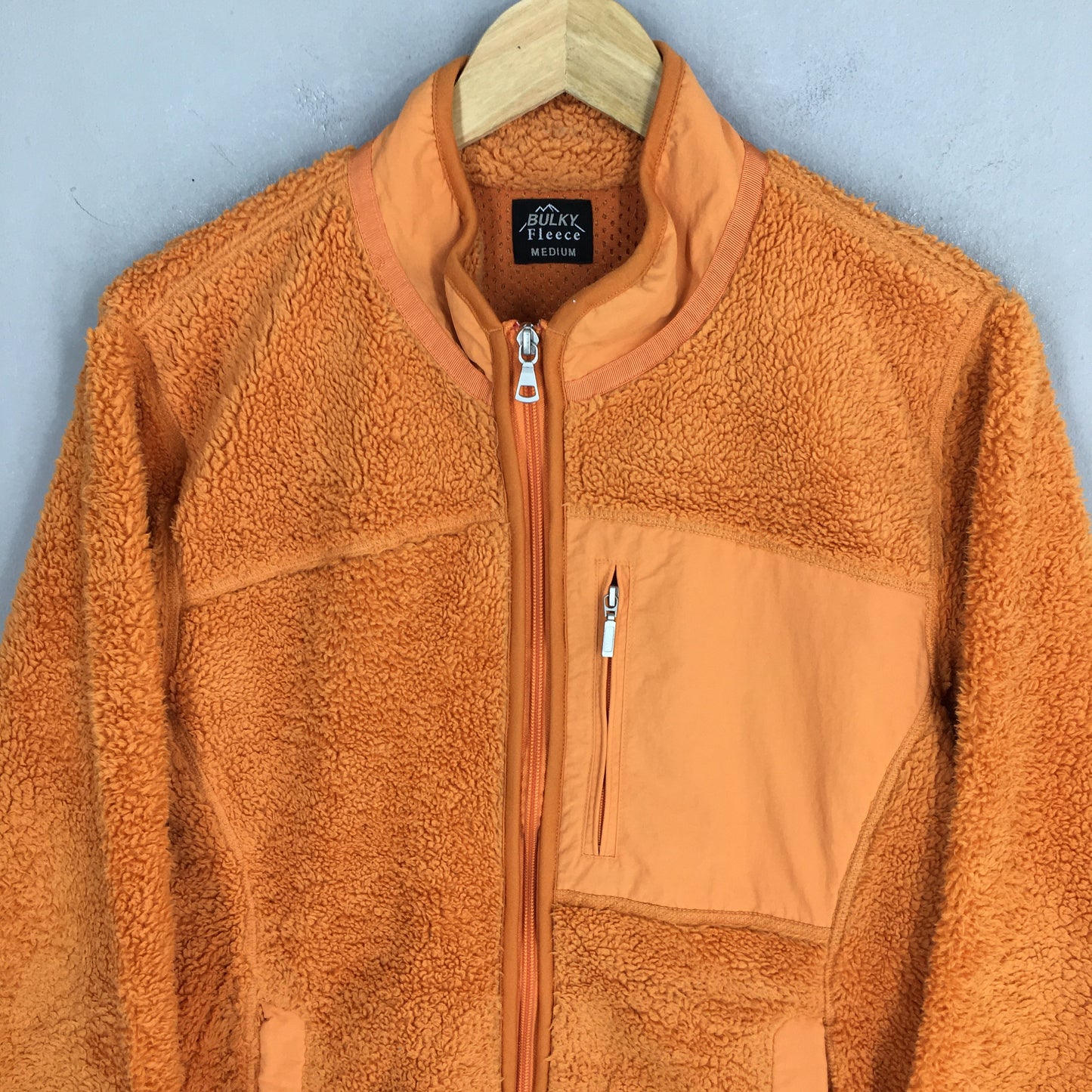 Bulky Fleece Orange Jacket Medium