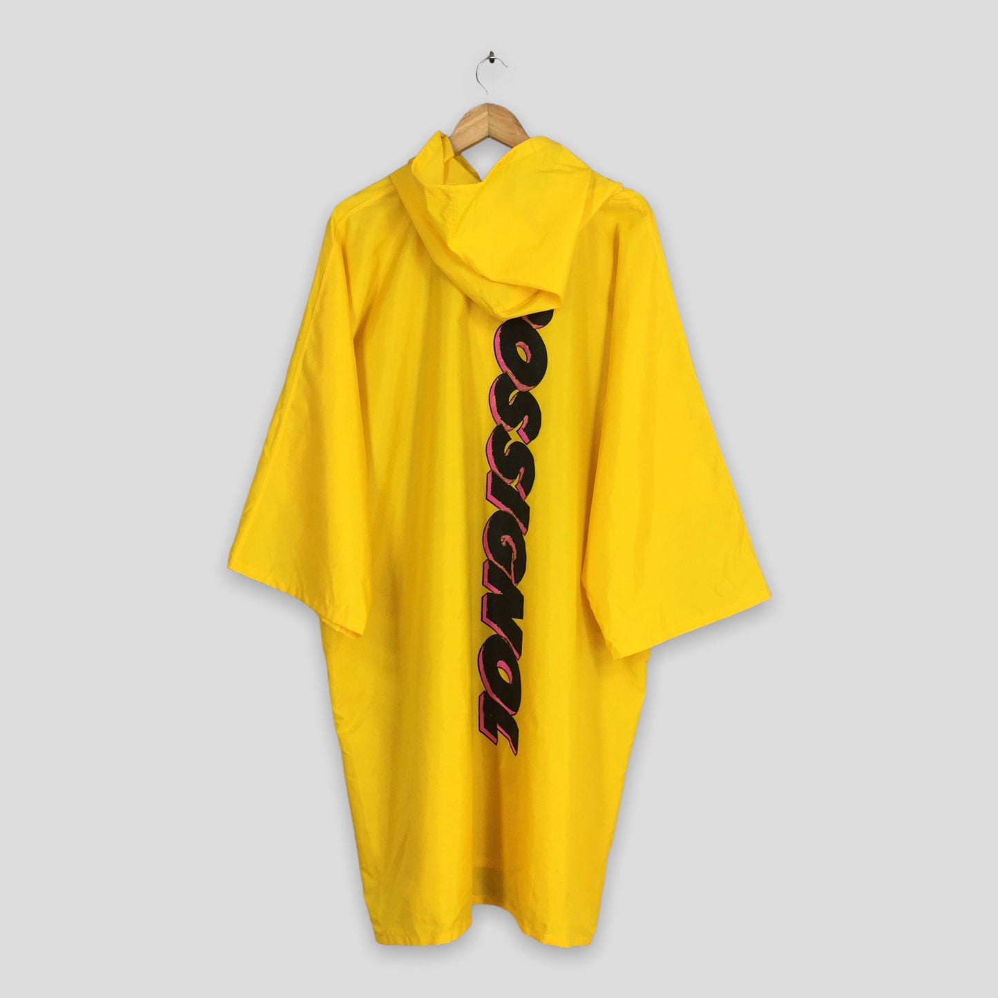 Rossignol Racing Motorcycle Rain Coat Hoodie Yellow Oversized Jacket