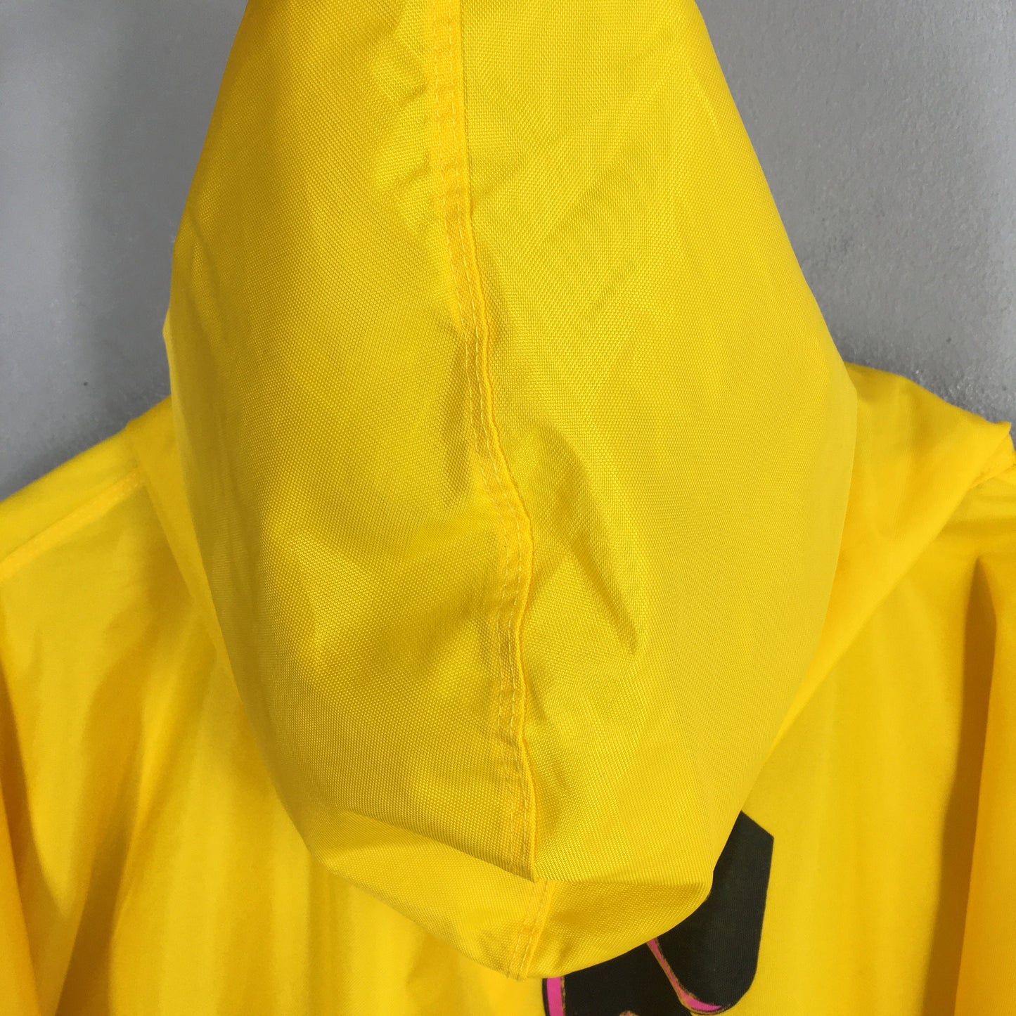 Rossignol Racing Motorcycle Rain Coat Hoodie Yellow Oversized Jacket