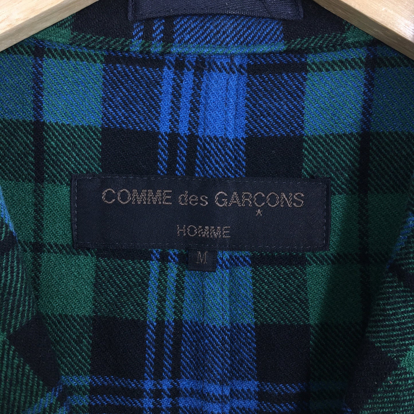 Comme Des Garcons Homme Plaid Checked Wool Coat Medium