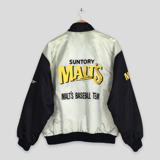 Suntory Malt's Baseball Jacket Black Large