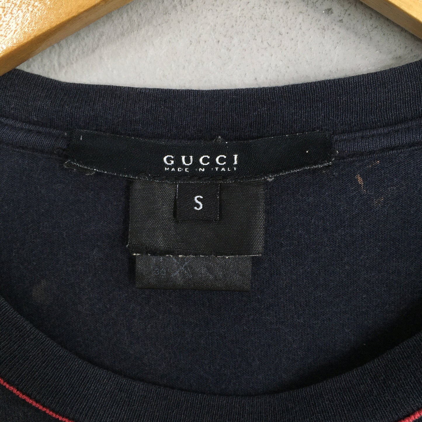 Gucci CC Italy Black Plain T shirt Small