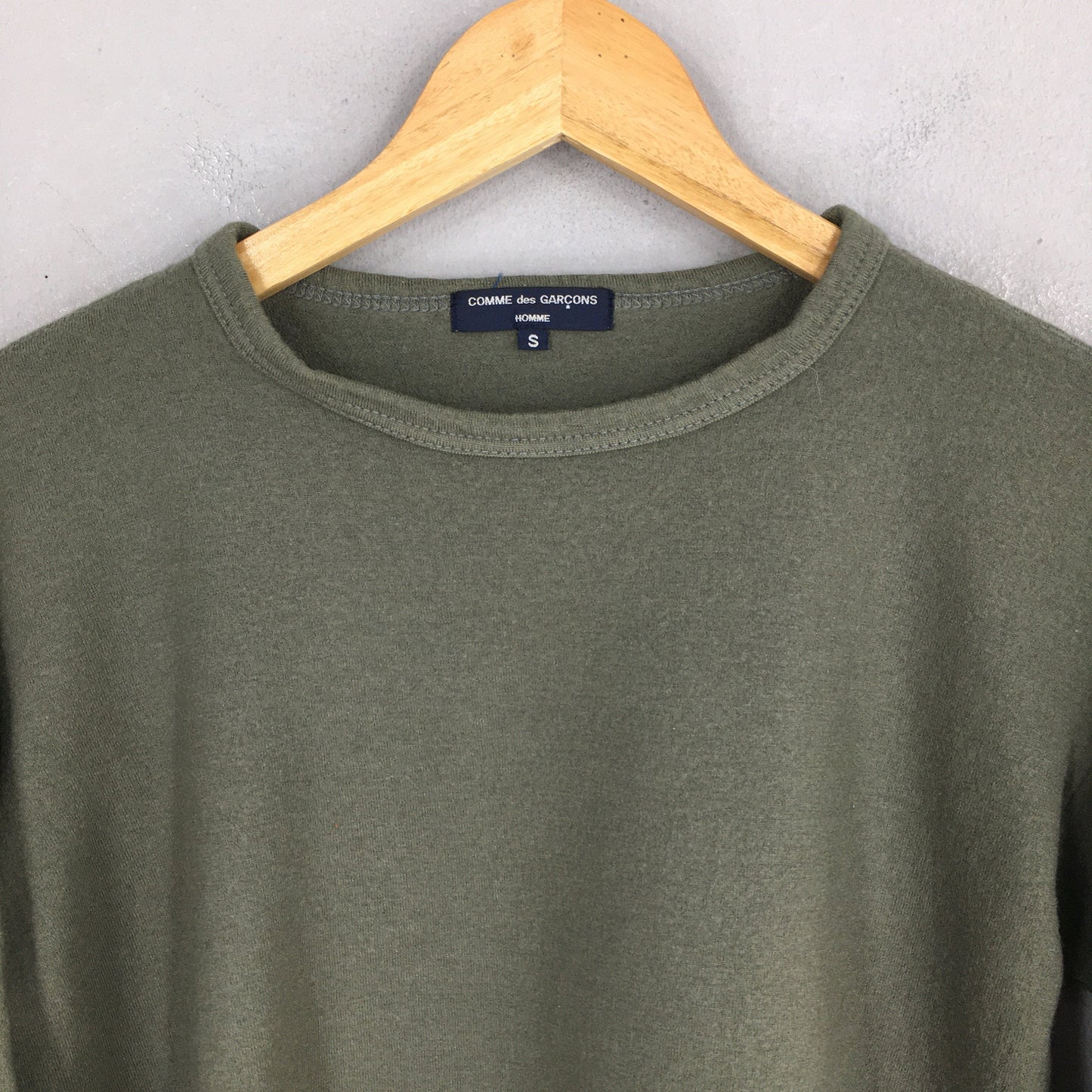 Comme Des Garcons Wool Cropped Olive T shirt Small