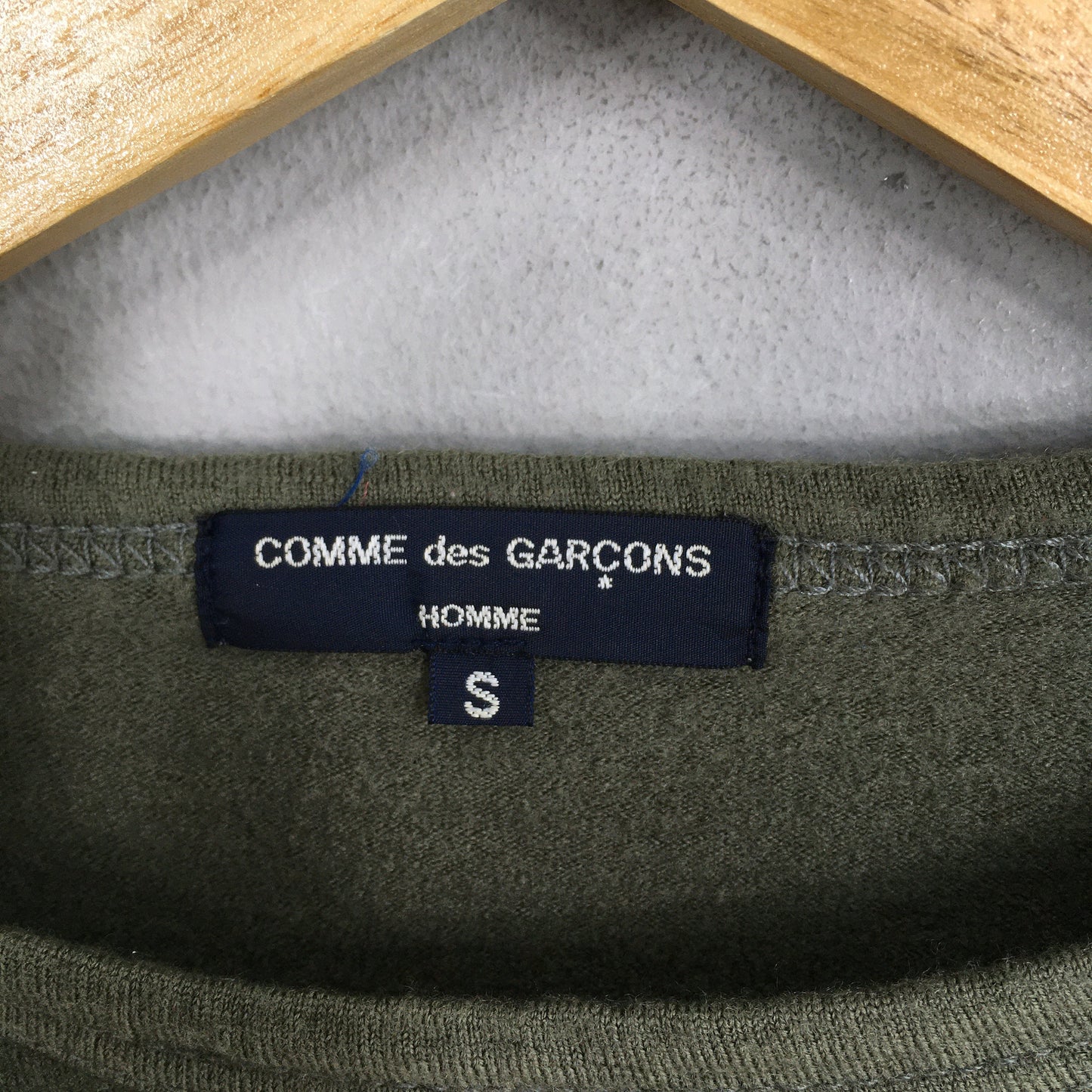 Comme Des Garcons Wool Cropped Olive T shirt Small