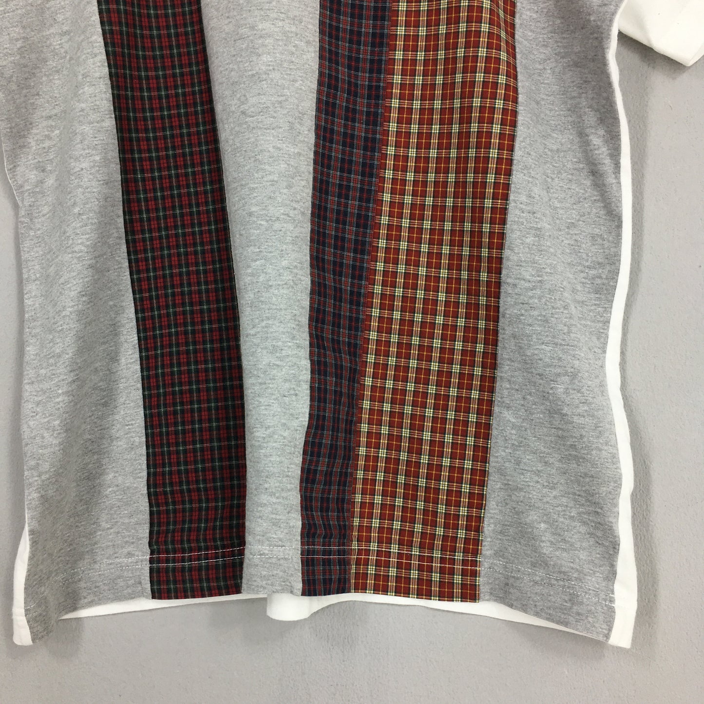 Comme Des Garcons Plaid Checked White T shirt Small