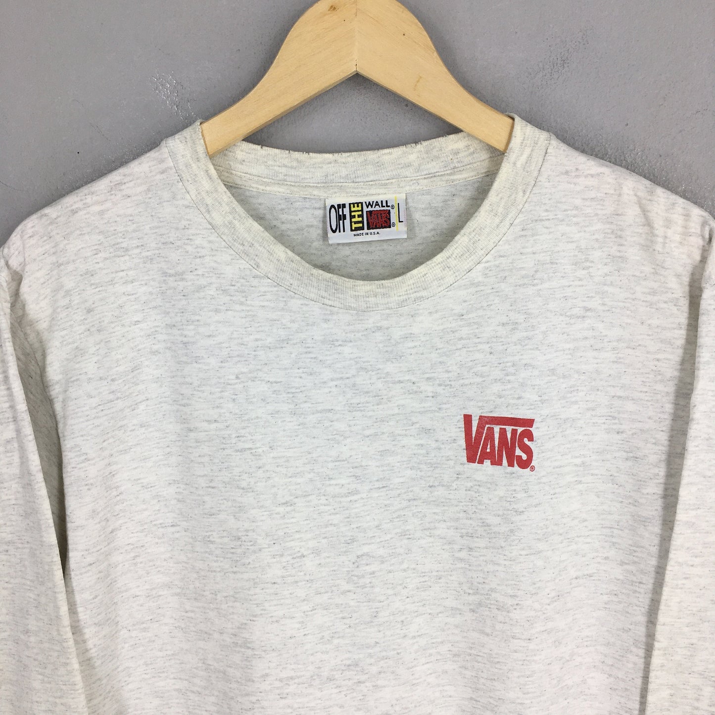 Vans Usa Gray Longsleeve T shirt Large