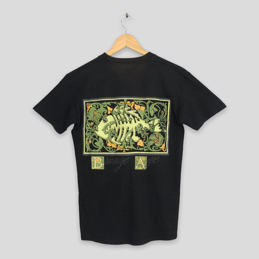 Bronze Age Skate Fish Bones Black T shirt Small