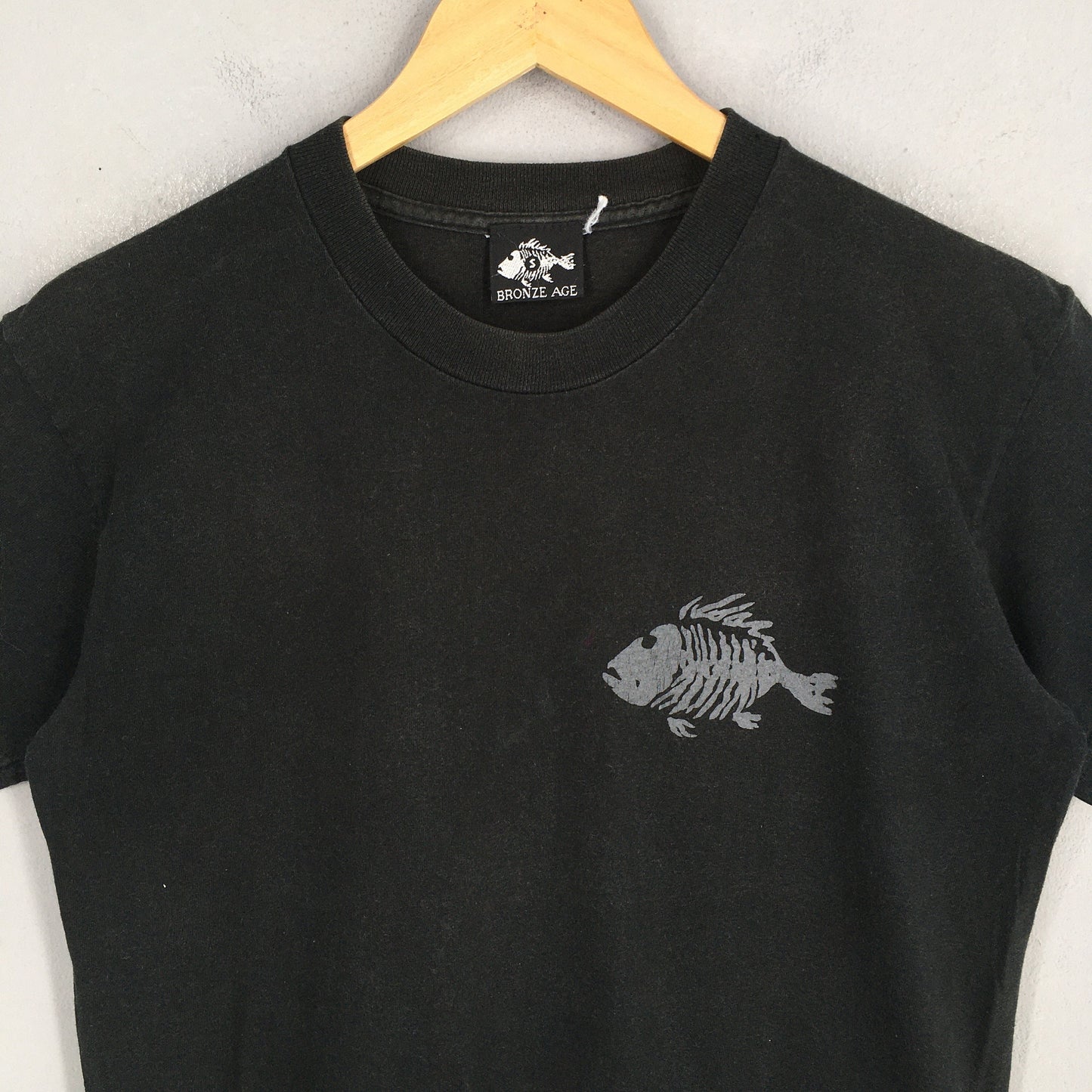 Bronze Age Skate Fish Bones Black T shirt Small