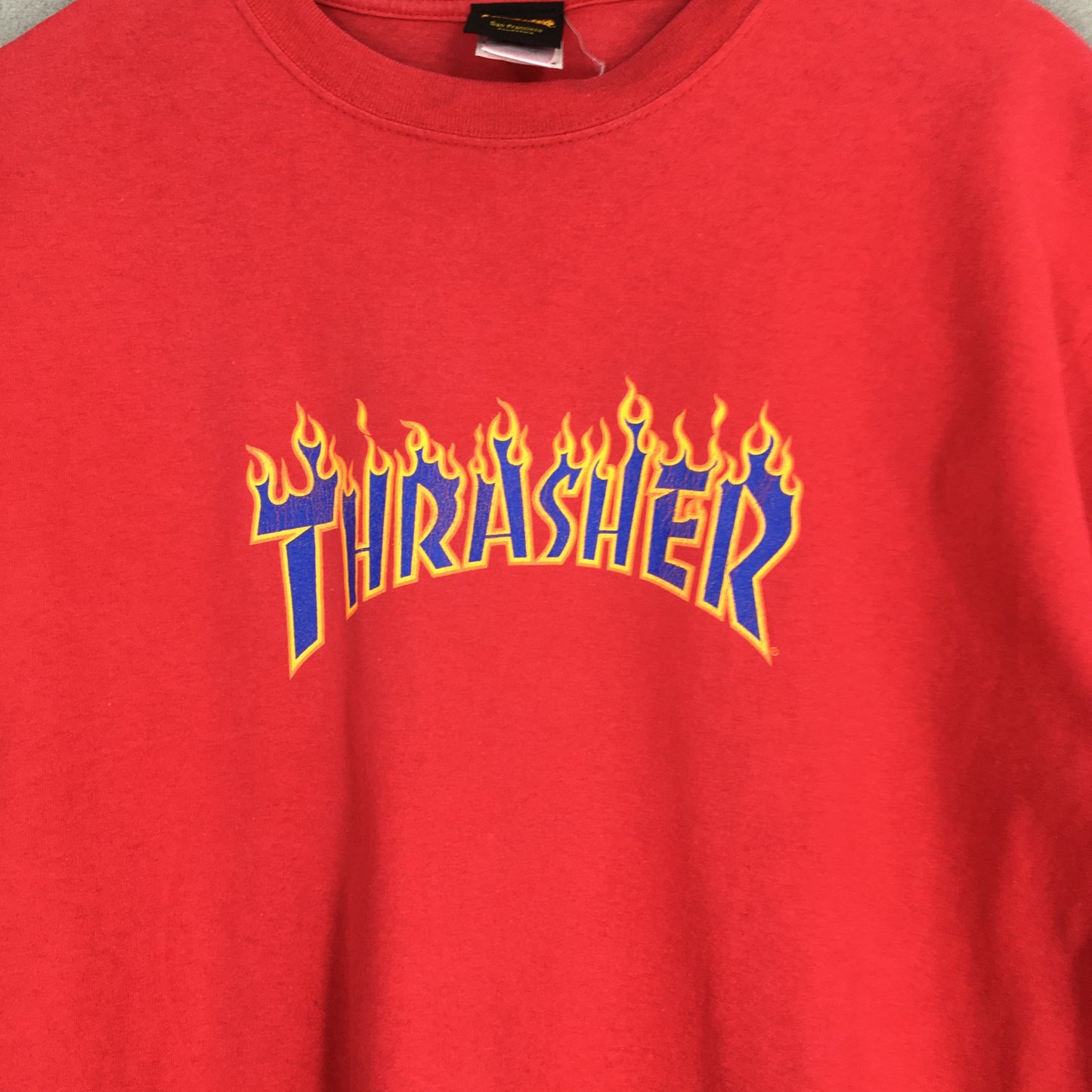 Thrasher Magazine Fire Flame Red T shirt Large