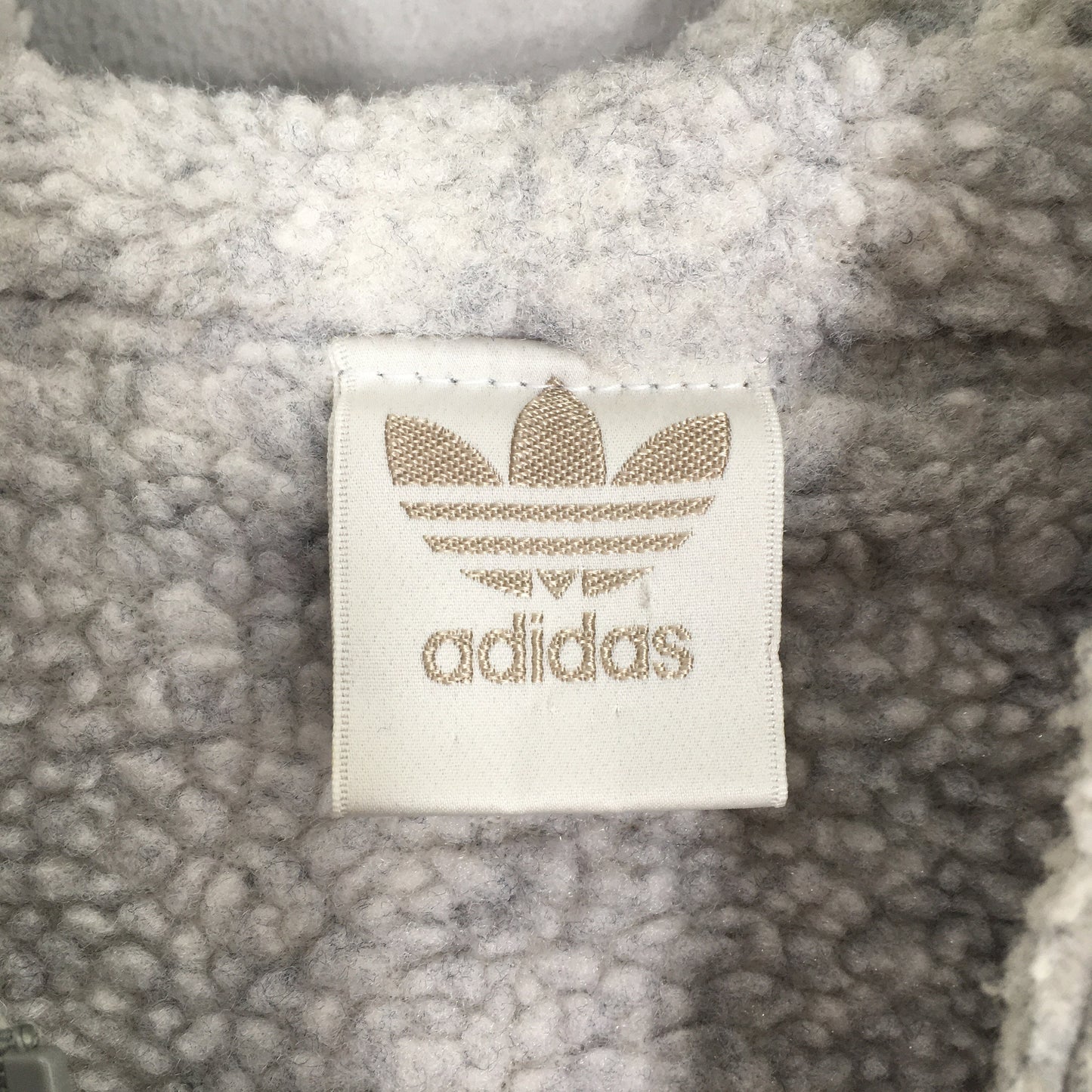 Adidas Trefoil Sherpa Hoodie Sweatshirt Medium