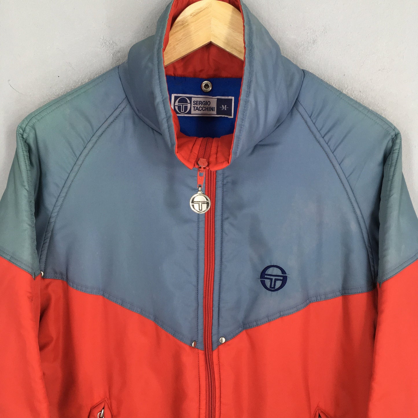 Sergio Tacchini Windbreaker Red Gray Jacket Medium