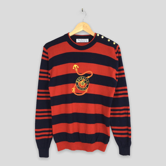 Burberrys Of London Women Stripes Wool Pullover Small