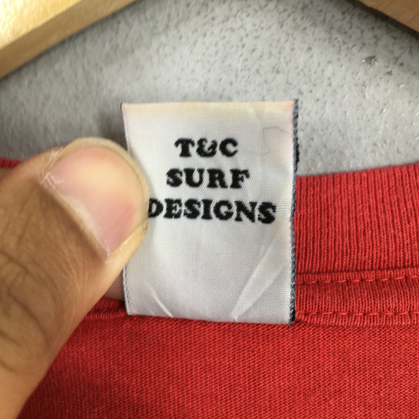 T&C Surf Designs Cross Yin Yang Surfing Red T shirt Large