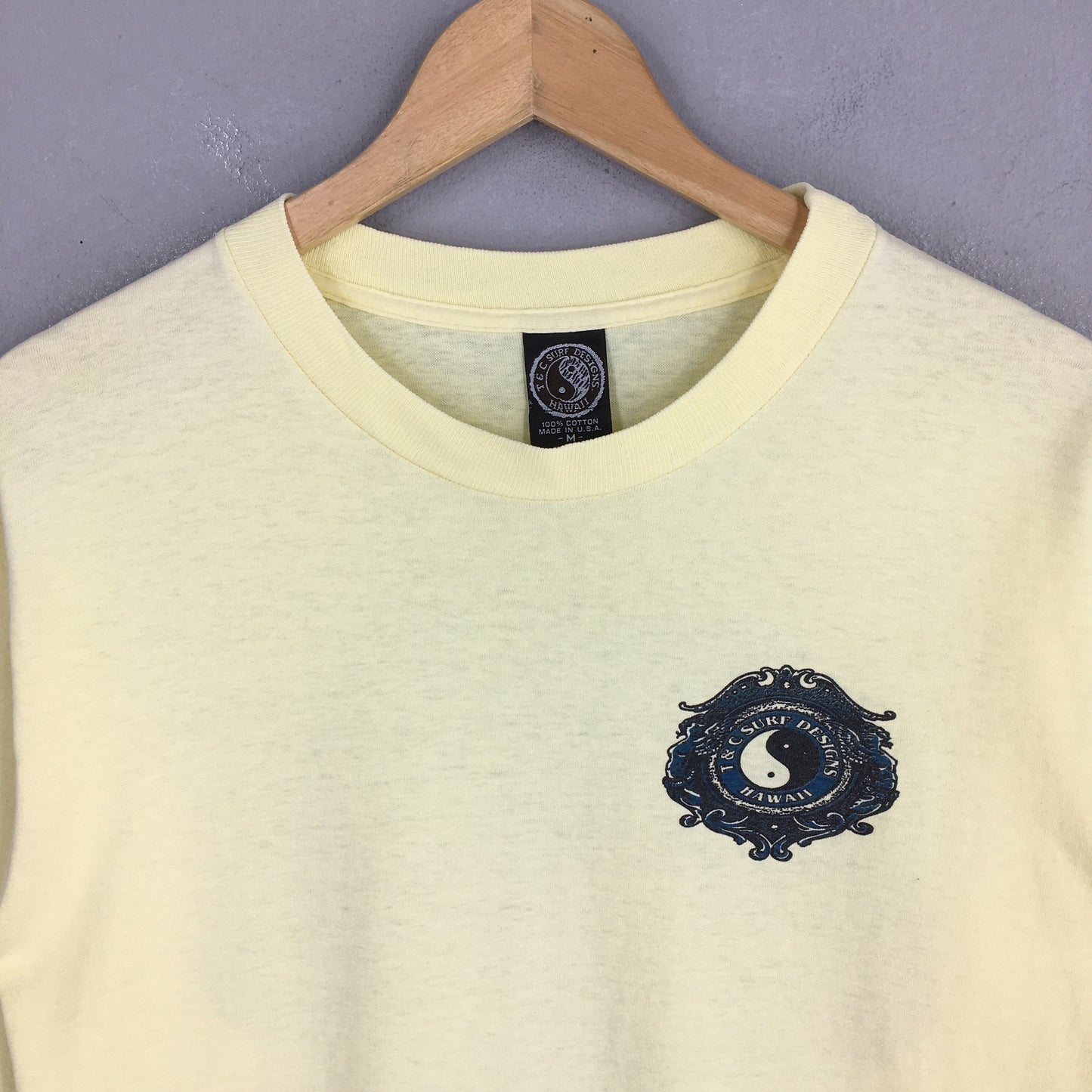 T&C Surf Designs Ying Yang Yellow T shirt Medium