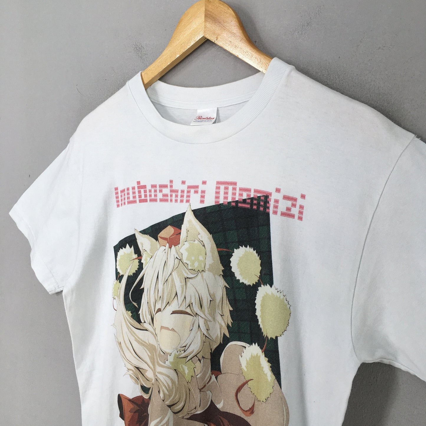 Inubashiri Momizi Anime Japanese White T shirt Medium