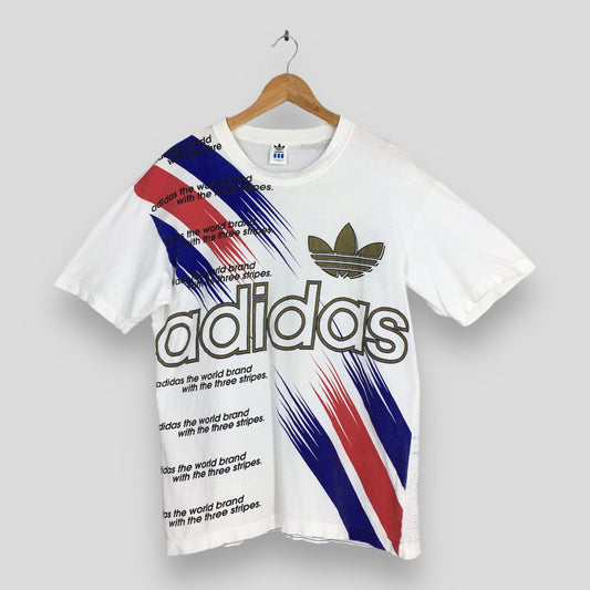 Adidas Trefoil France Color White T shirt Medium