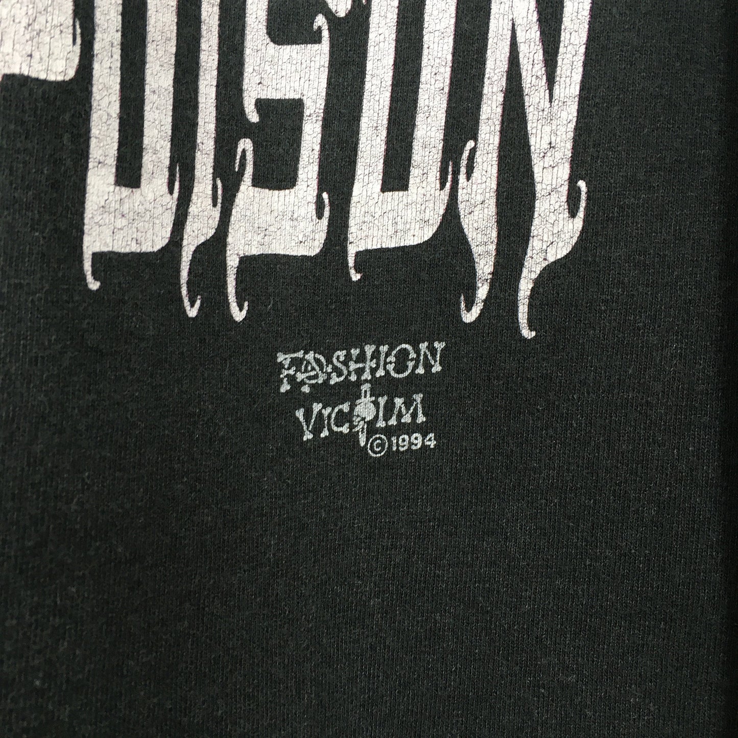 Fashion Victim Name Your Poison Black T shirt Medium