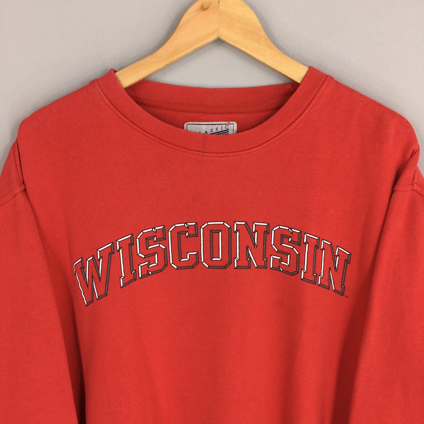 Wisconsin State Usa Red Sweater XLarge