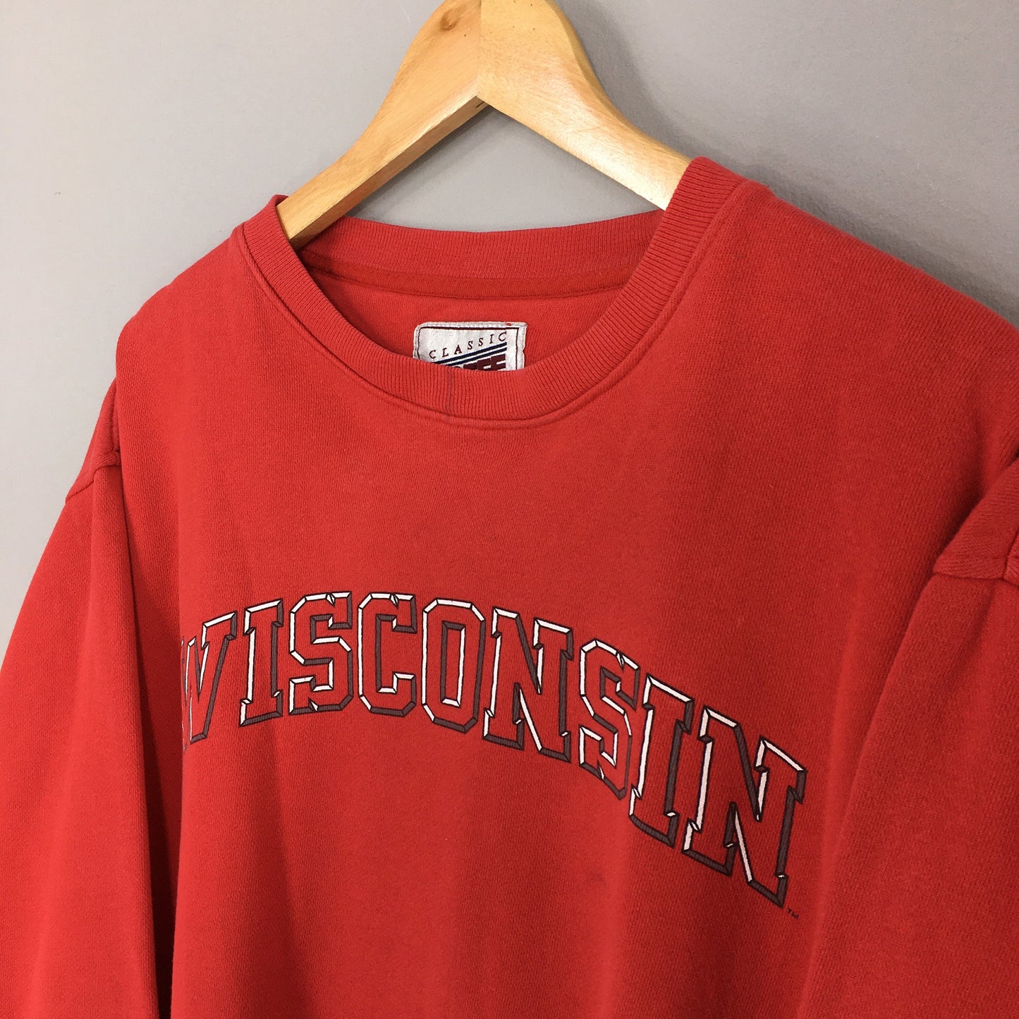 Wisconsin State Usa Red Sweater XLarge