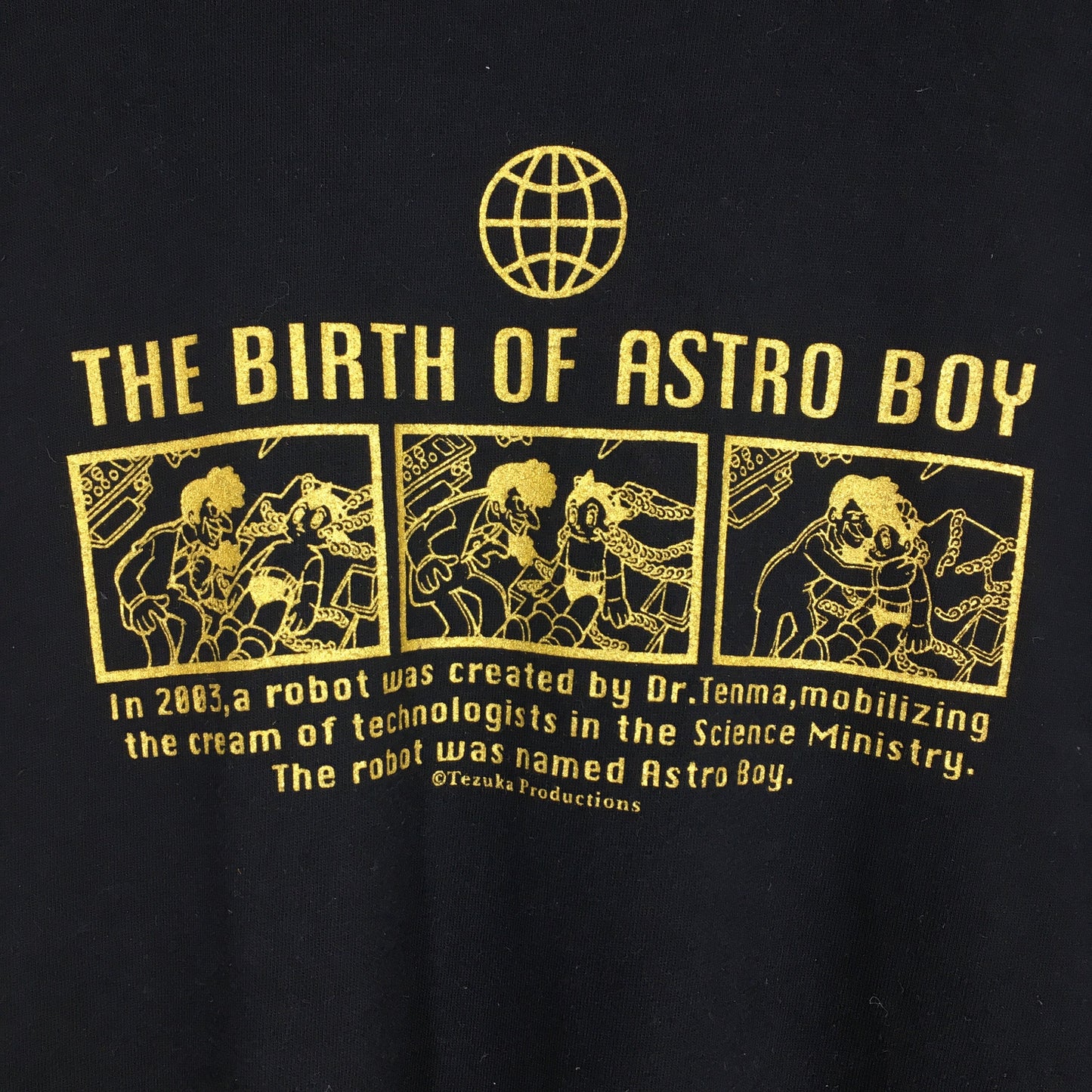 The Birth Of Astro Boy Japanese Anime Black T shirt Medium