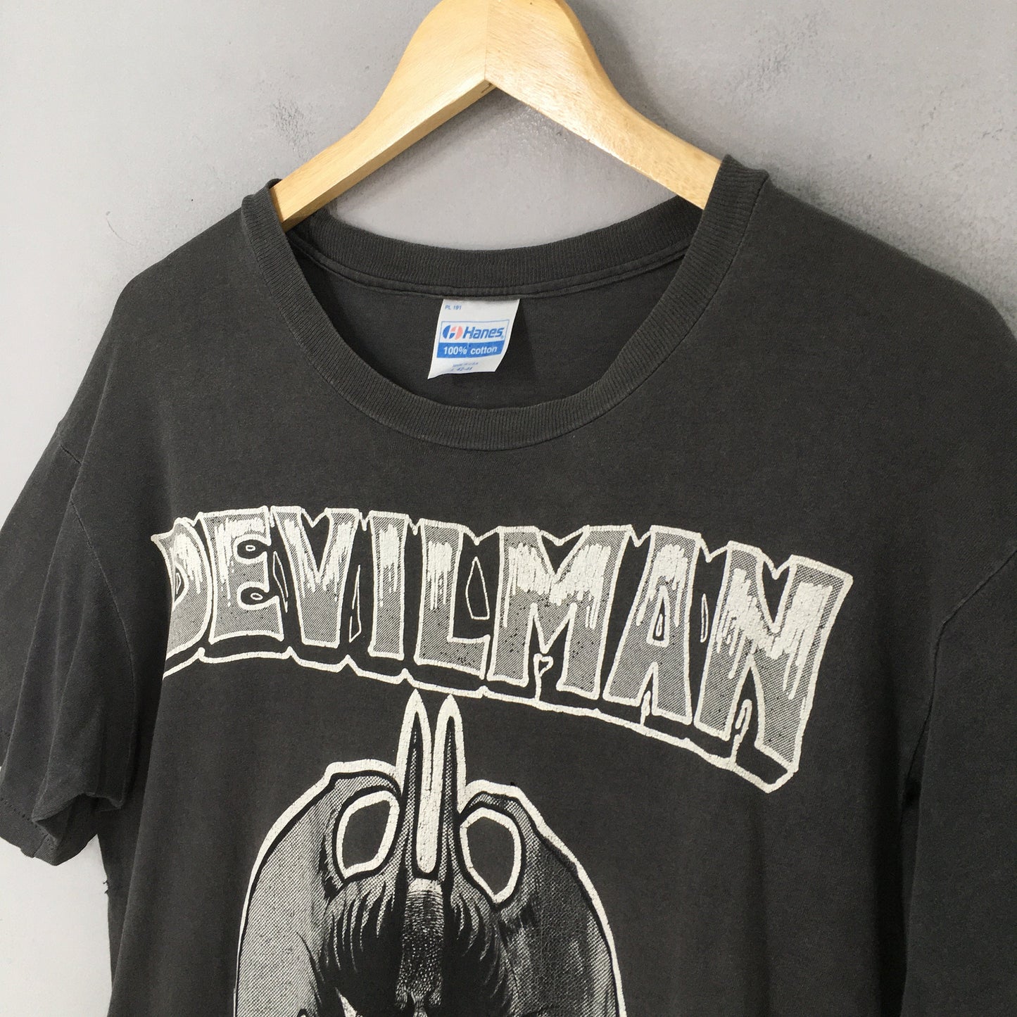 Devilman Japanese Manga Black T shirt Large