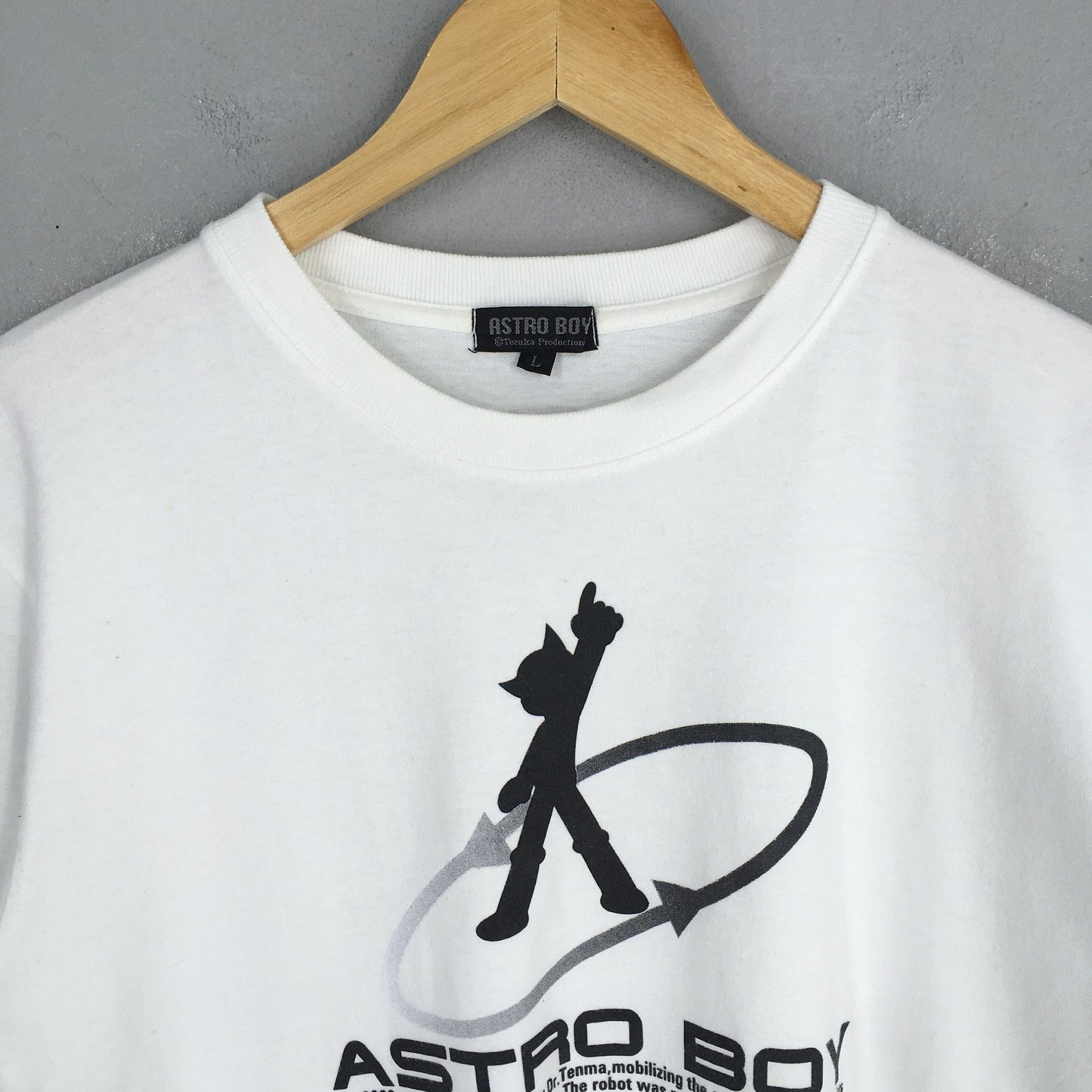 Astro Boy Mighty Atom Japanese Anime White T shirt Large